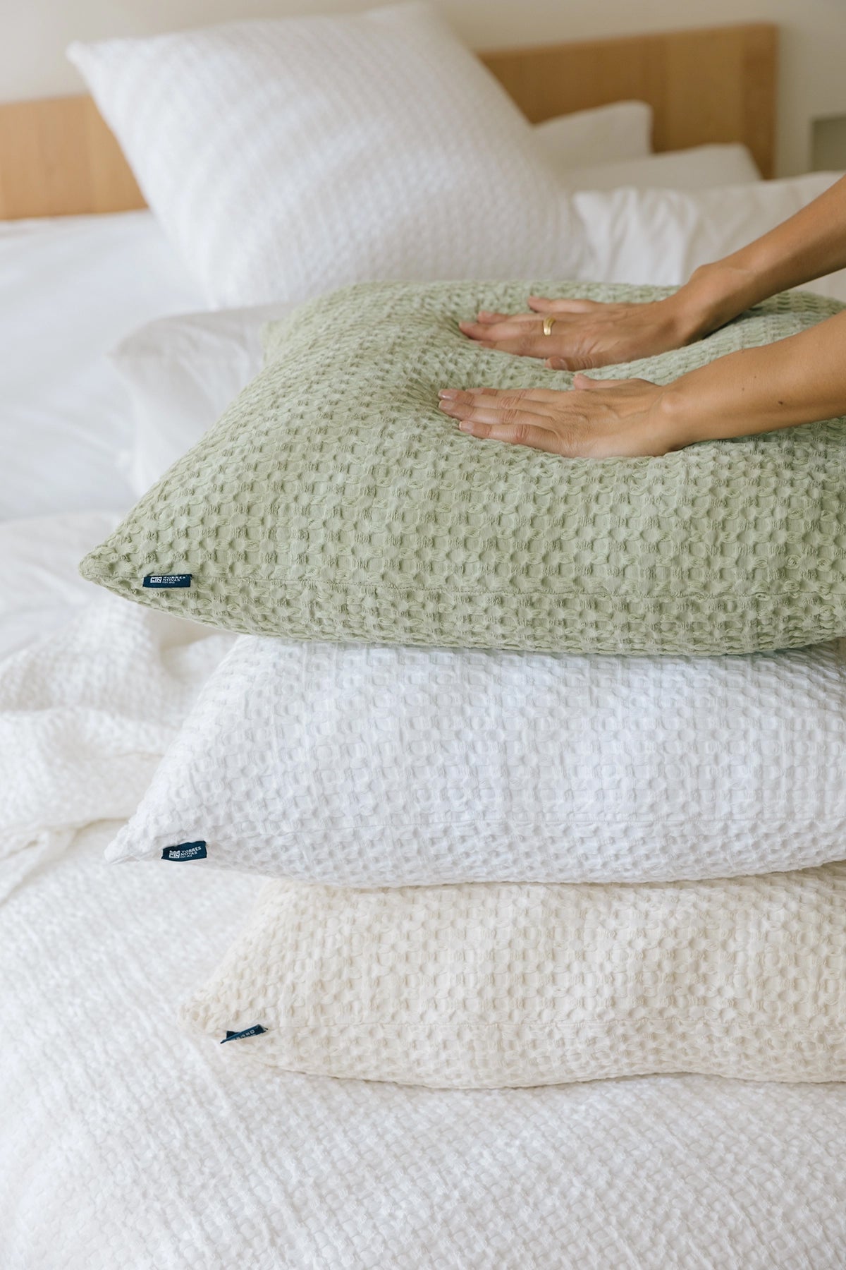 Khaki green Waffle Bedspreads - Torres Novas