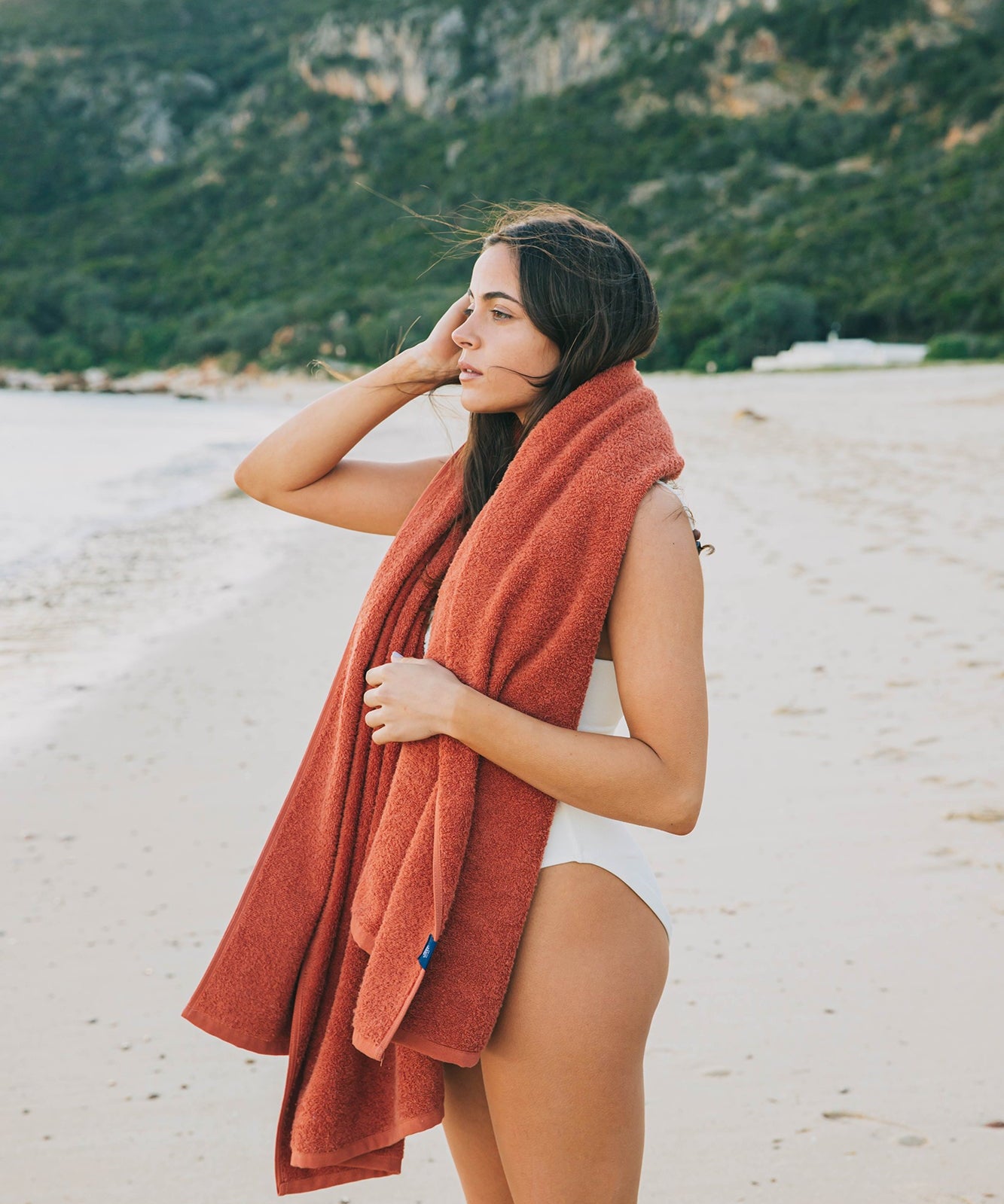 Terracotta Mar Tranquilo beach towel - Torres Novas